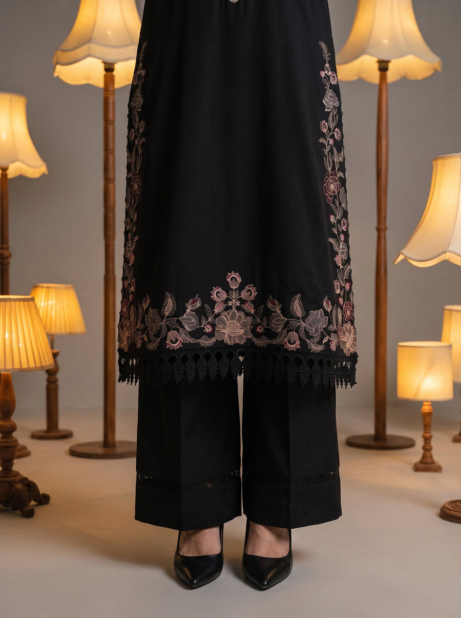 Viana by Sanam Saeed Embroidered Karandi Unstitched 3Pc Suit - MIST