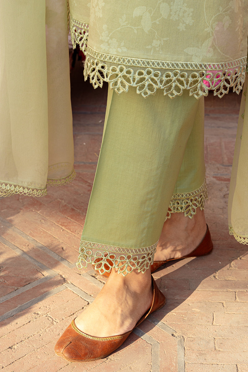 Cross Stitch Premium Embroidered Lawn Unstitched 3Pc Suit D-24 Misted Green