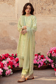 Cross Stitch Premium Embroidered Lawn Unstitched 3Pc Suit D-24 Misted Green