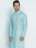 Libas-e-Khas by Dynasty Fabrics Men's Unstitched Cotton Suit - Mistry Blue