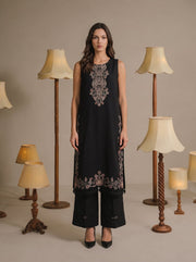 Viana by Sanam Saeed Embroidered Karandi Unstitched 3Pc Suit - MIST