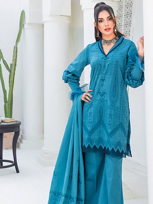 Gul Ahmed Essential Embroidered Jacquard Unstitched 3Pc Suit MJ-42006