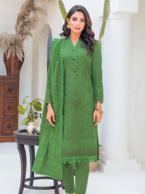 Gul Ahmed Essential Embroidered Jacquard Unstitched 3Pc Suit MJ-42007