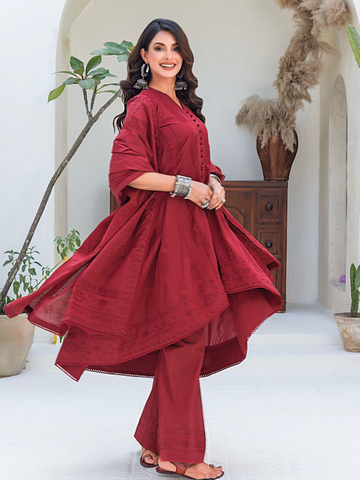 Gul Ahmed Essential Embroidered Jacquard Unstitched 3Pc Suit MJ-42011
