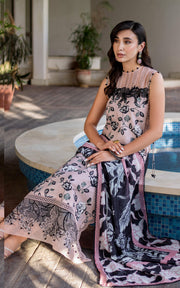 Meraki by Asifa & Nabeel Embroidered Lawn Unstitched 3Pc Suit MK-02 Gul