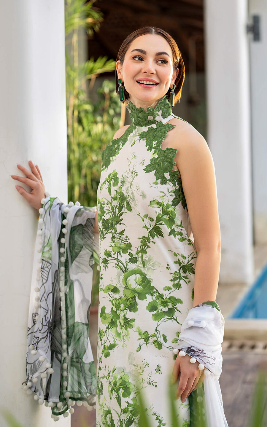 Meraki by Asifa & Nabeel Embroidered Lawn Unstitched 3Pc Suit MK-06 Sarsabz