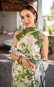Meraki by Asifa & Nabeel Embroidered Lawn Unstitched 3Pc Suit MK-06 Sarsabz