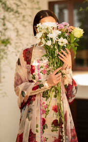 Meraki by Asifa & Nabeel Embroidered Lawn Unstitched 3Pc Suit MK-09 Gulabo