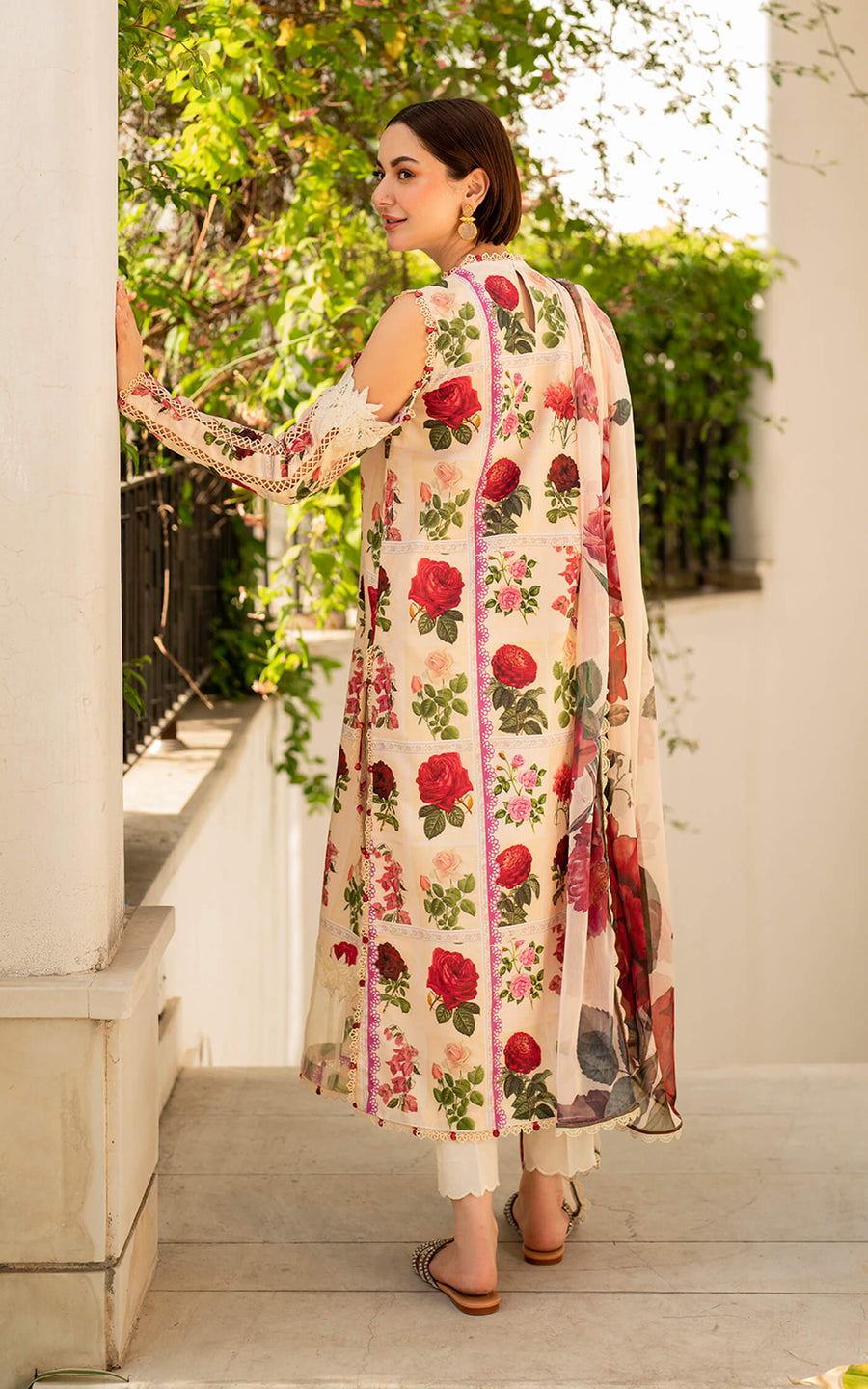 Meraki by Asifa & Nabeel Embroidered Lawn Unstitched 3Pc Suit MK-09 Gulabo