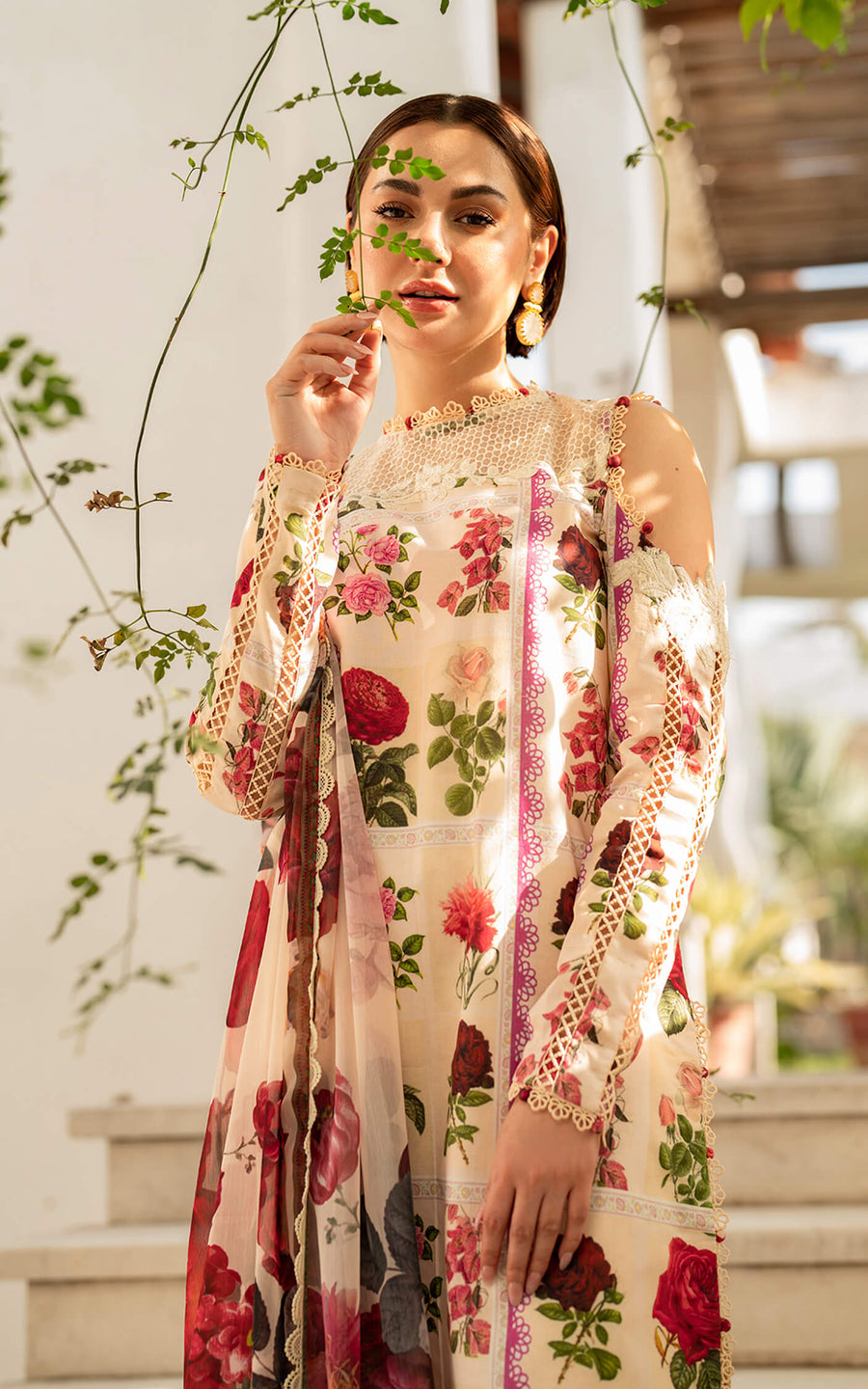 Meraki by Asifa & Nabeel Embroidered Lawn Unstitched 3Pc Suit MK-09 Gulabo