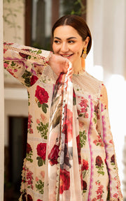Meraki by Asifa & Nabeel Embroidered Lawn Unstitched 3Pc Suit MK-09 Gulabo