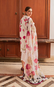 Meraki by Asifa & Nabeel Embroidered Lawn Unstitched 3Pc Suit MK-12 Guldasta