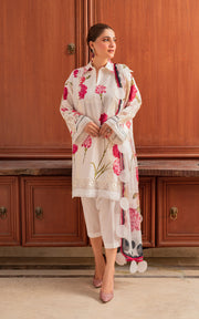 Meraki by Asifa & Nabeel Embroidered Lawn Unstitched 3Pc Suit MK-12 Guldasta