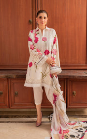 Meraki by Asifa & Nabeel Embroidered Lawn Unstitched 3Pc Suit MK-12 Guldasta