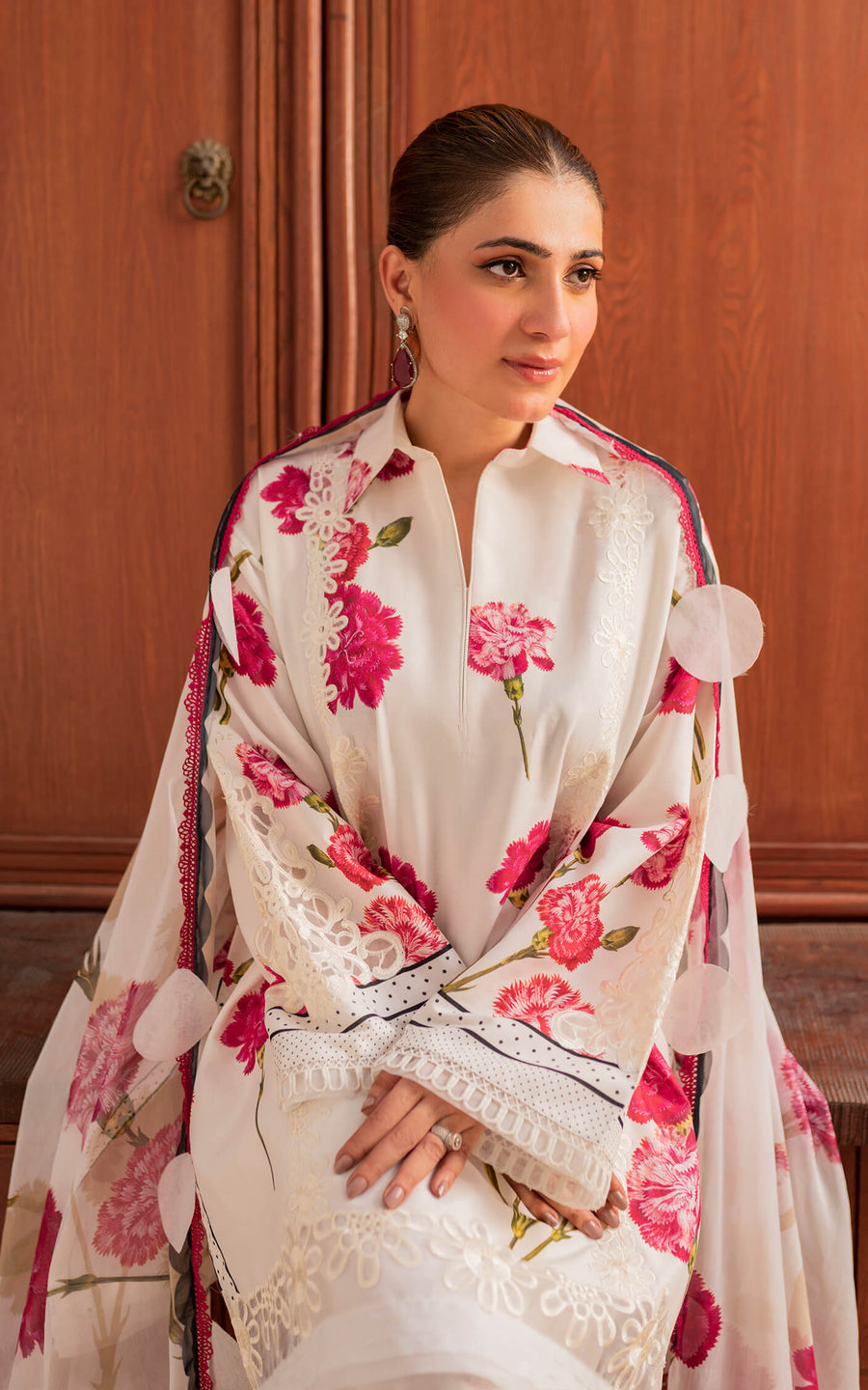 Meraki by Asifa & Nabeel Embroidered Lawn Unstitched 3Pc Suit MK-12 Guldasta
