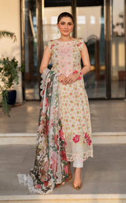 Meraki by Asifa & Nabeel Embroidered Lawn Unstitched 3Pc Suit MK-15 Gulnar