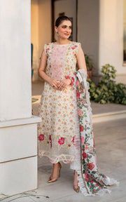 Meraki by Asifa & Nabeel Embroidered Lawn Unstitched 3Pc Suit MK-15 Gulnar