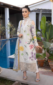 Meraki by Asifa & Nabeel Embroidered Lawn Unstitched 3Pc Suit MK-16 Sarmayi
