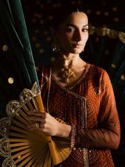 Nureh Mukeshkari Embroidered Mukesh Chiffon Unstitched 3Pc Suit MK-19