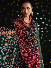 Nureh Mukeshkari Embroidered Mukesh Chiffon Unstitched 3Pc Suit MK-20