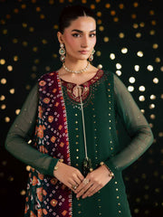 Nureh Mukeshkari Embroidered Mukesh Chiffon Unstitched 3Pc Suit MK-20