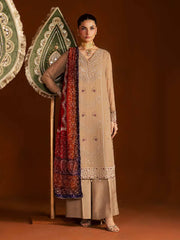 Nureh Mukeshkari Embroidered Mukesh Chiffon Unstitched 3Pc Suit MK-22