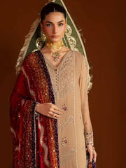 Nureh Mukeshkari Embroidered Mukesh Chiffon Unstitched 3Pc Suit MK-22