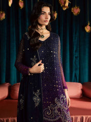 Nureh Mukeshkari Embroidered Mukesh Chiffon Unstitched 3Pc Suit MK-23