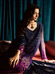 Nureh Mukeshkari Embroidered Mukesh Chiffon Unstitched 3Pc Suit MK-23