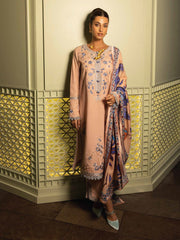 MUSHQ Broadway Unstitched Embroidered Karandi 3Pc Suit MNM-01