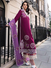 MUSHQ Broadway Unstitched Embroidered Linen 3Pc Suit MNM-02
