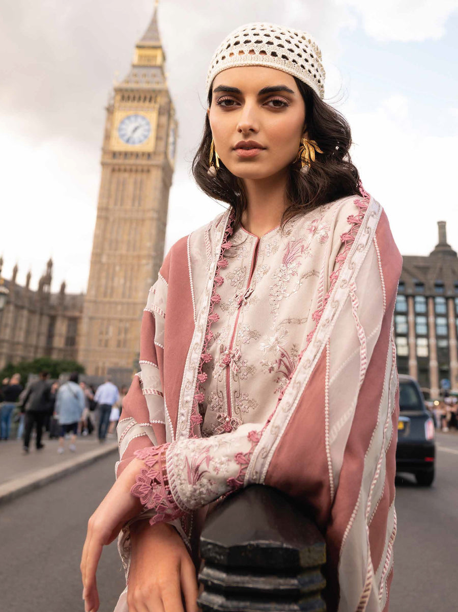 MUSHQ Broadway Unstitched Embroidered Karandi 3Pc Suit MNM-04