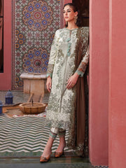 MUSHQ Moroccan Dream Unstitched Embroidered Sateen 3Pc Suit MNW-05