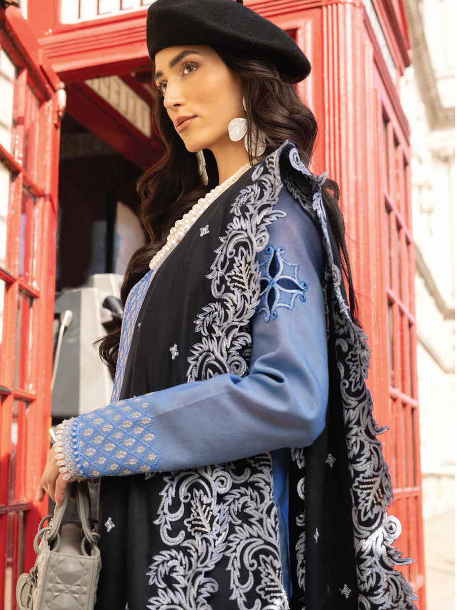 MUSHQ Broadway Unstitched Embroidered Khaddar 3Pc Suit MNM-05