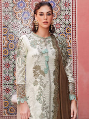 MUSHQ Moroccan Dream Unstitched Embroidered Sateen 3Pc Suit MNW-05