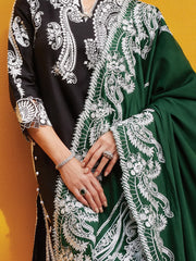MUSHQ Moroccan Dream Unstitched Embroidered Sateen 3Pc Suit MNW-06