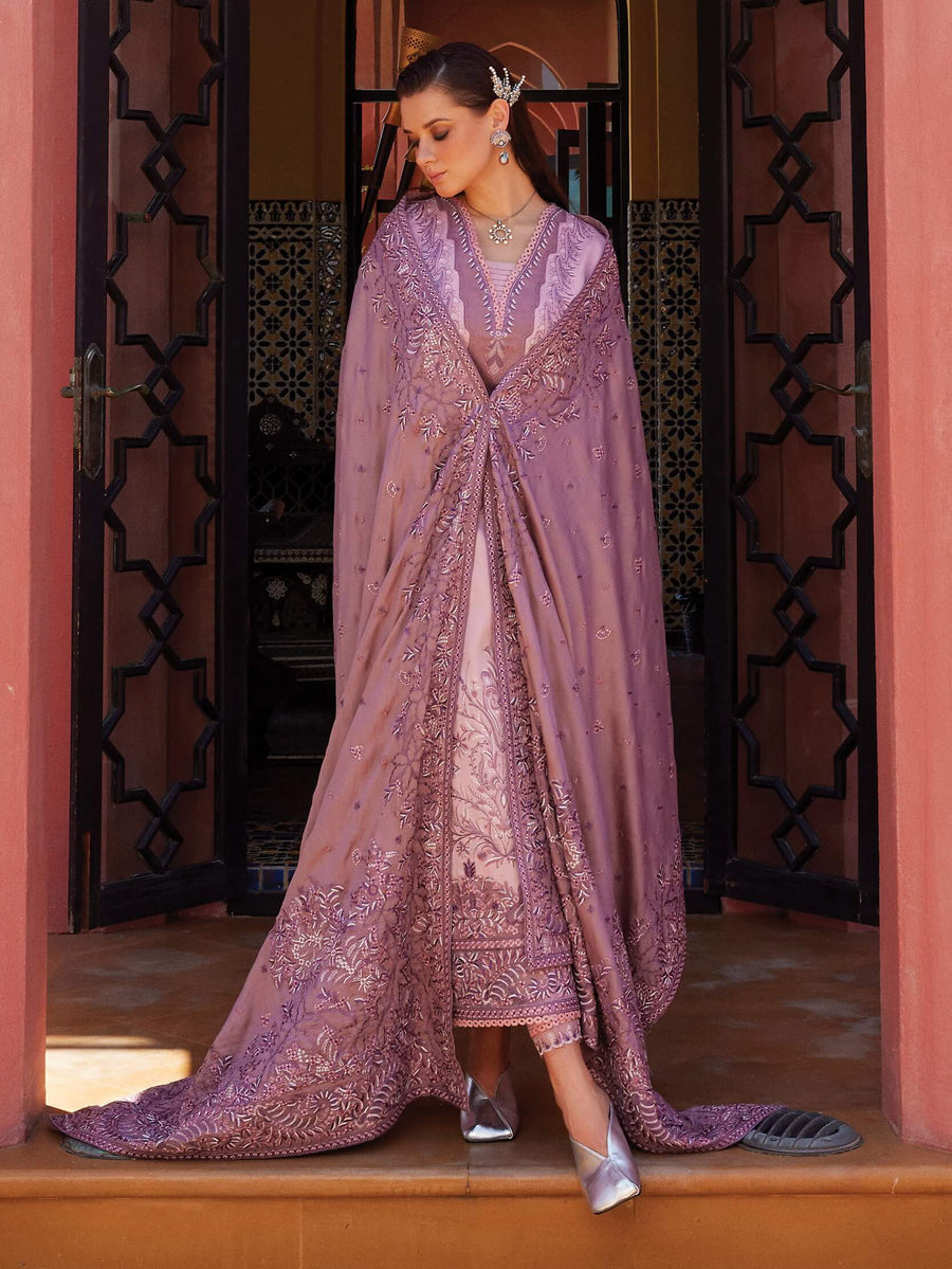 MUSHQ Moroccan Dream Unstitched Embroidered Sateen 3Pc Suit MNW-07