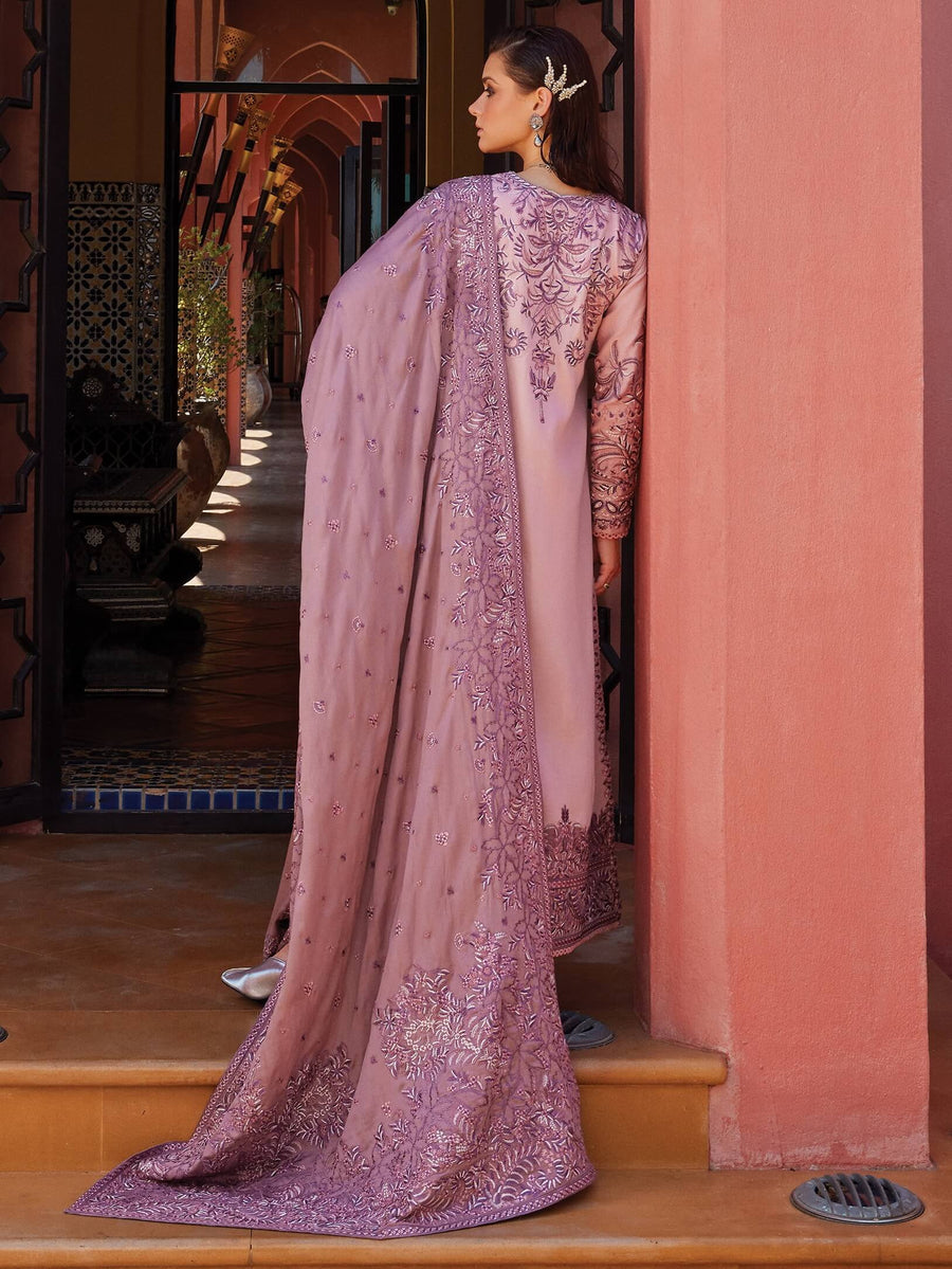MUSHQ Moroccan Dream Unstitched Embroidered Sateen 3Pc Suit MNW-07