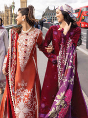 MUSHQ Broadway Unstitched Embroidered Linen 3Pc Suit MNM-07