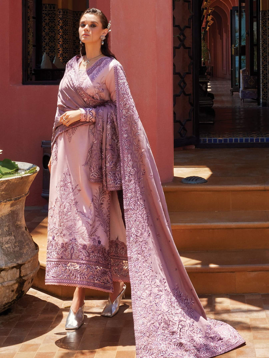 MUSHQ Moroccan Dream Unstitched Embroidered Sateen 3Pc Suit MNW-07