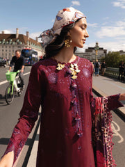 MUSHQ Broadway Unstitched Embroidered Linen 3Pc Suit MNM-07