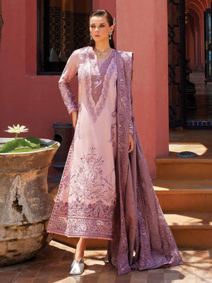 MUSHQ Moroccan Dream Unstitched Embroidered Sateen 3Pc Suit MNW-07