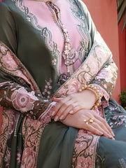 MUSHQ Moroccan Dream Unstitched Embroidered Sateen 3Pc Suit MNW-08