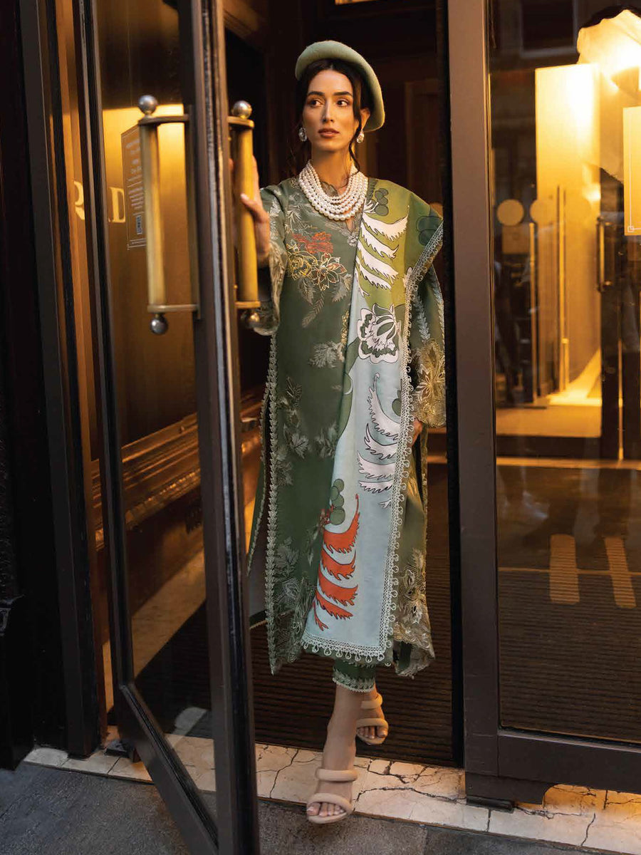 MUSHQ Broadway Unstitched Embroidered Khaddar 3Pc Suit MNM-08