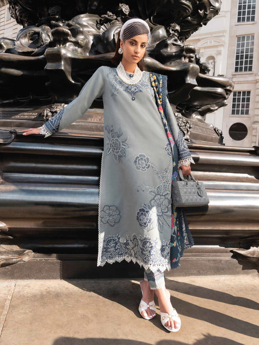 MUSHQ Broadway Unstitched Embroidered Karandi 3Pc Suit MNM-09