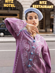 MUSHQ Broadway Unstitched Embroidered Linen 3Pc Suit MNM-10