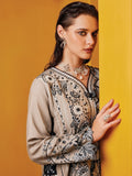 MUSHQ Moroccan Dream Unstitched Embroidered Sateen 3Pc Suit MNW-10