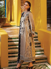 MUSHQ Moroccan Dream Unstitched Embroidered Sateen 3Pc Suit MNW-10