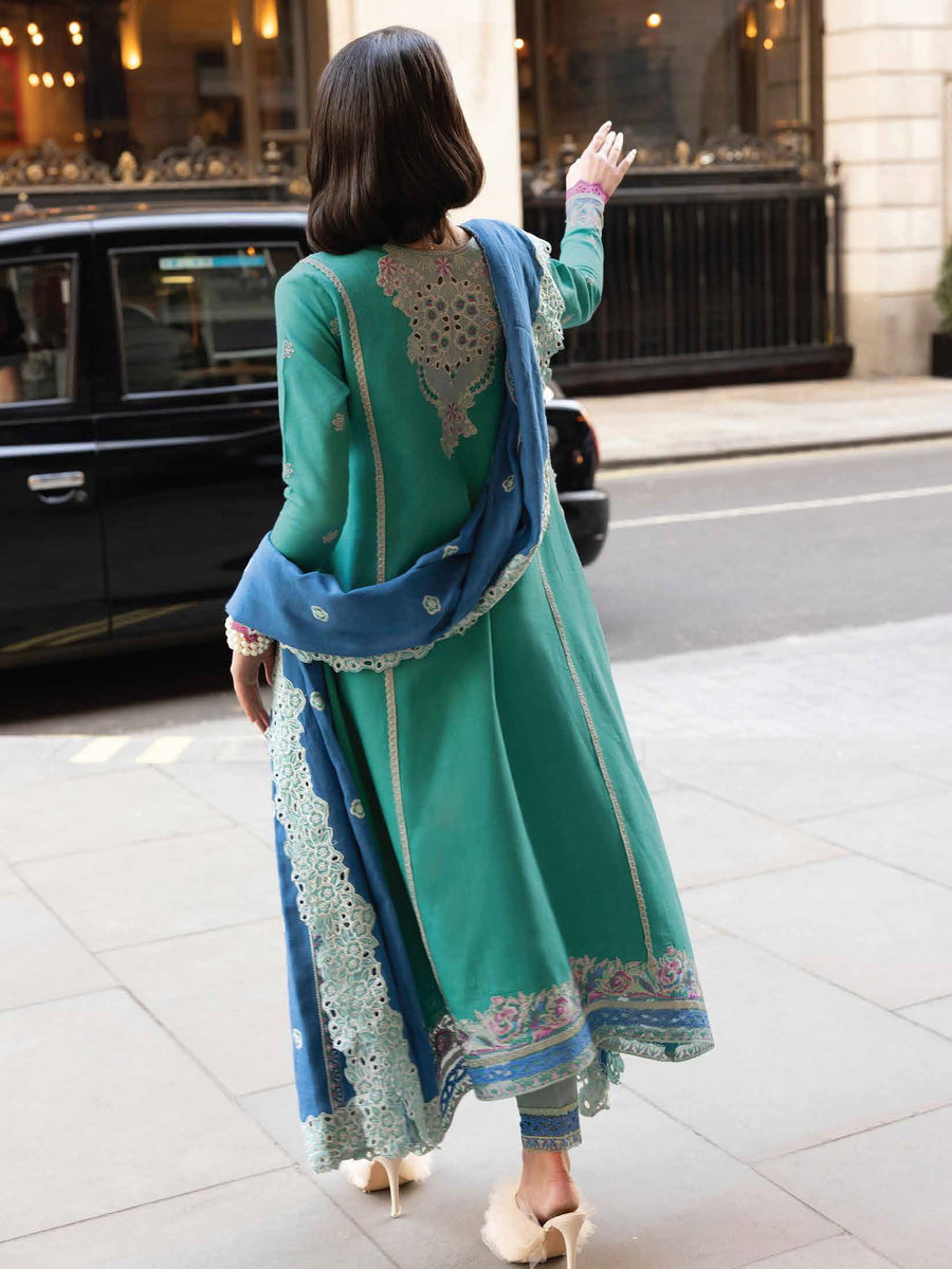 MUSHQ Broadway Unstitched Embroidered Khaddar 3Pc Suit MNM-11