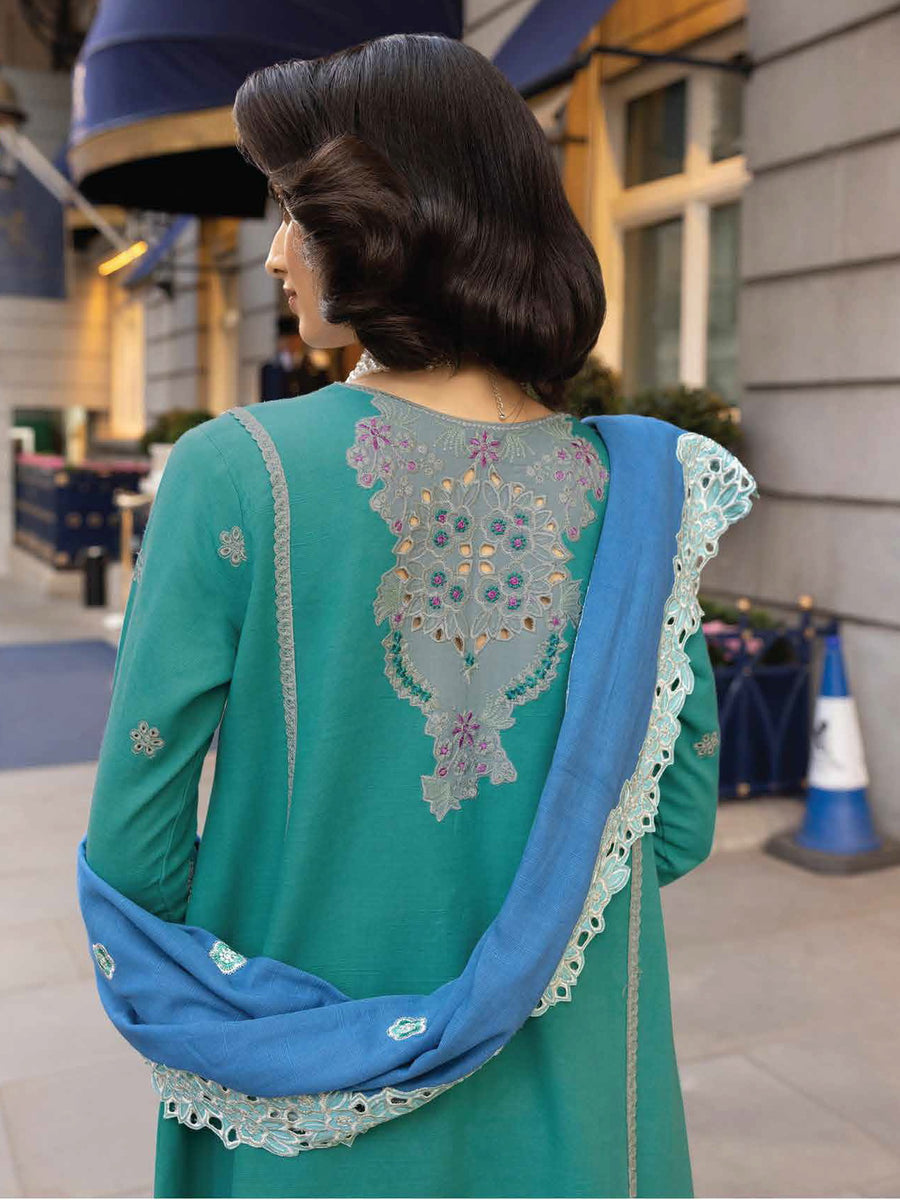 MUSHQ Broadway Unstitched Embroidered Khaddar 3Pc Suit MNM-11